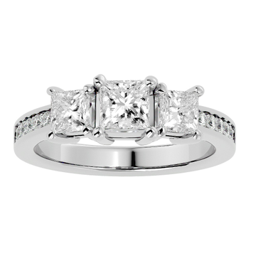 22Kt White Gold Diamond Ring  by Shri Datta Jewel