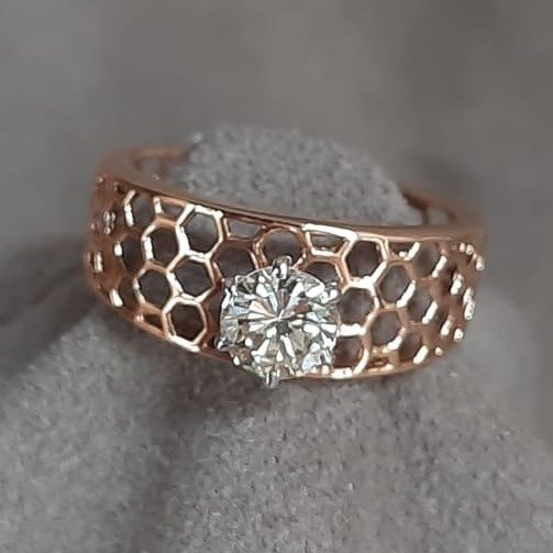 18KT Rose Gold Antique Ring For Women SDJ-0202