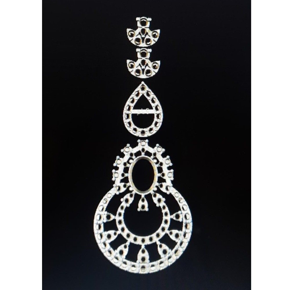 diamond  necklace 14k rose gold mount